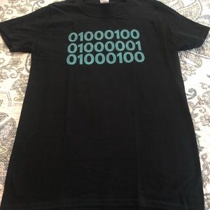 2/$10 DAD in Computer Binary Code Shirt